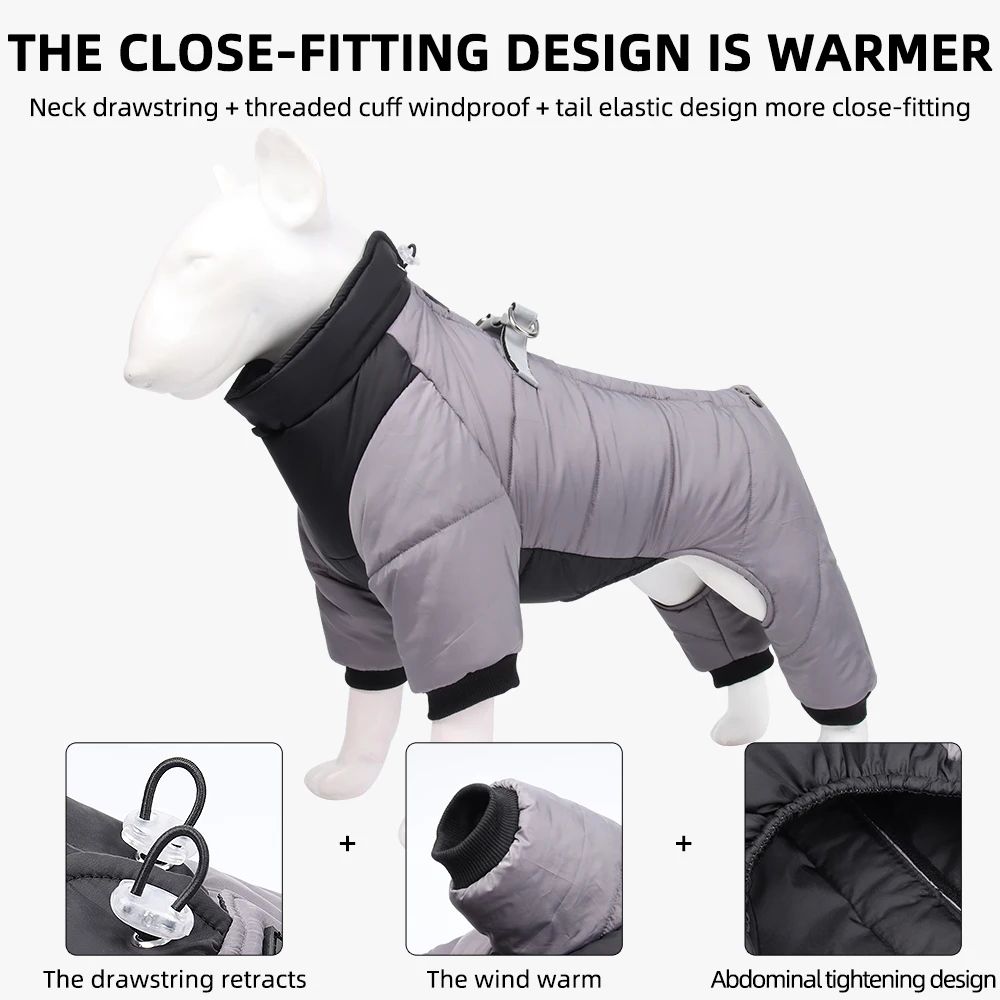 Waterproof Dog Jacket for Winter | Adjustable Fit with Insulated Lining | Windproof Shell for Small and Medium Breeds