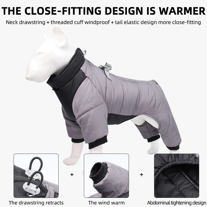 Waterproof Dog Jacket for Winter | Adjustable Fit with Insulated Lining | Windproof Shell for Small and Medium Breeds