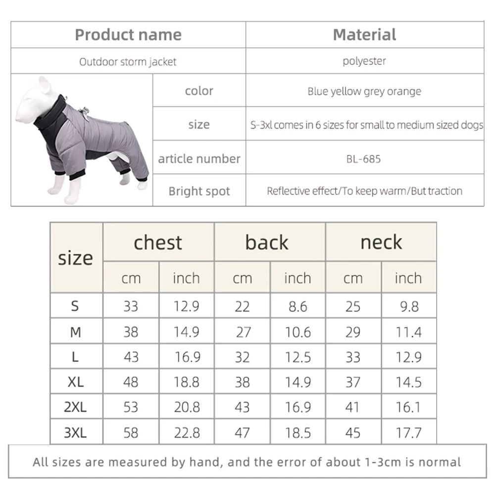 Waterproof Dog Jacket for Winter | Adjustable Fit with Insulated Lining | Windproof Shell for Small and Medium Breeds