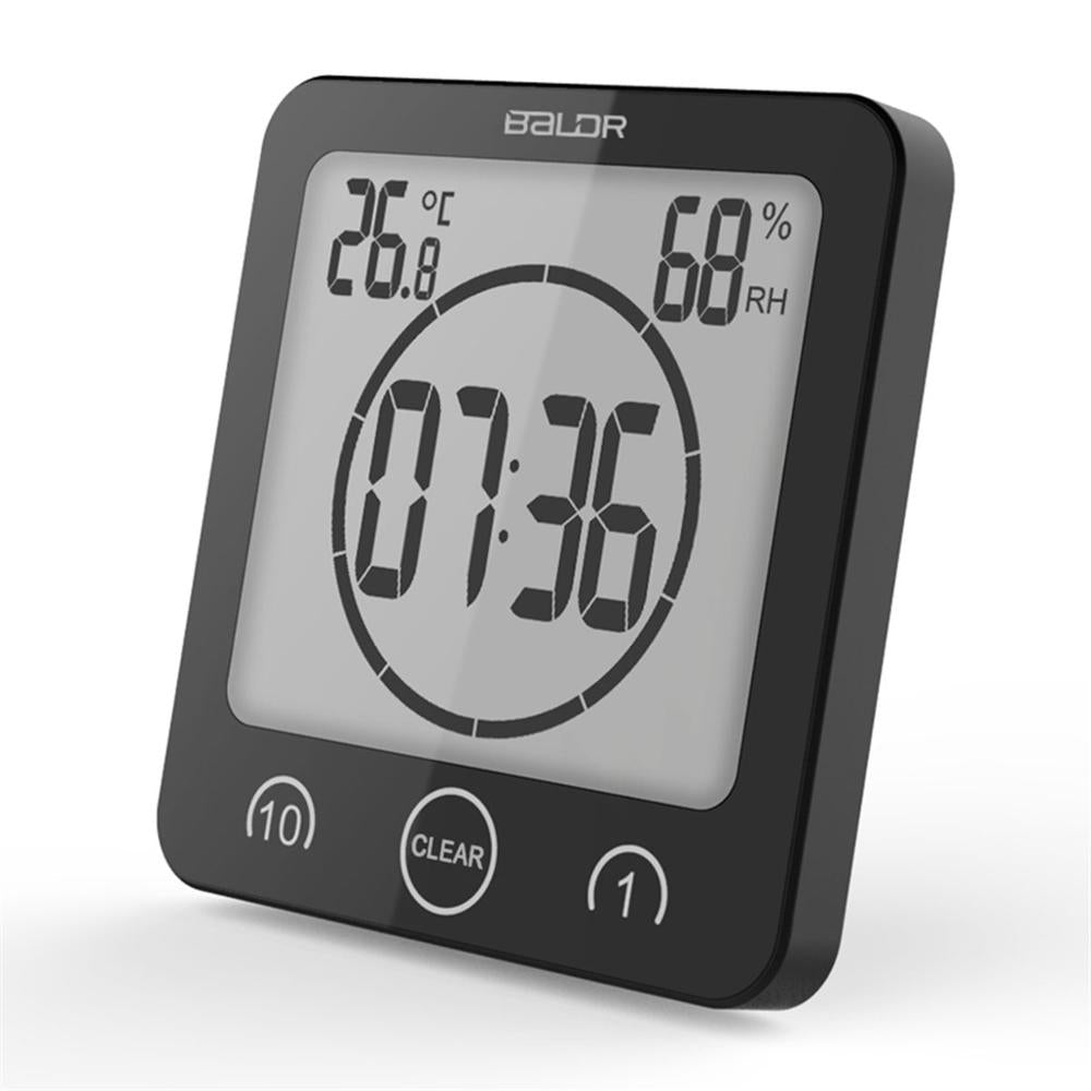 Waterproof Shower Timer Plastic | Large Display &amp; Wall/Shelf Mount | Water-Resistant for Cooking, Workouts and Daily Routines