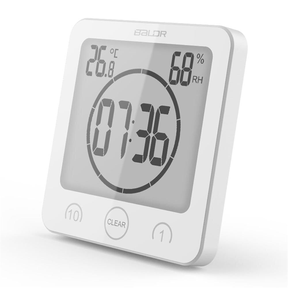 Waterproof Shower Timer Plastic | Large Display &amp; Wall/Shelf Mount | Water-Resistant for Cooking, Workouts and Daily Routines