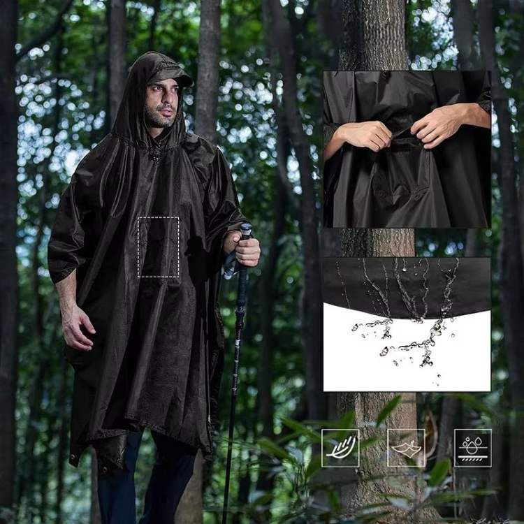 Waterproof Trekking Poncho | Compact Pouch, Universal Fit | All-Weather Protection for Hiking, Camping & Emergency Shelter