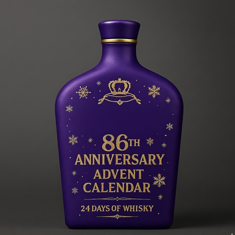 Whiskey Style Advent Calendar | 24 Collectible Mini Bottle Ornaments | Non-Alcoholic Reusable Holiday Countdown Decor