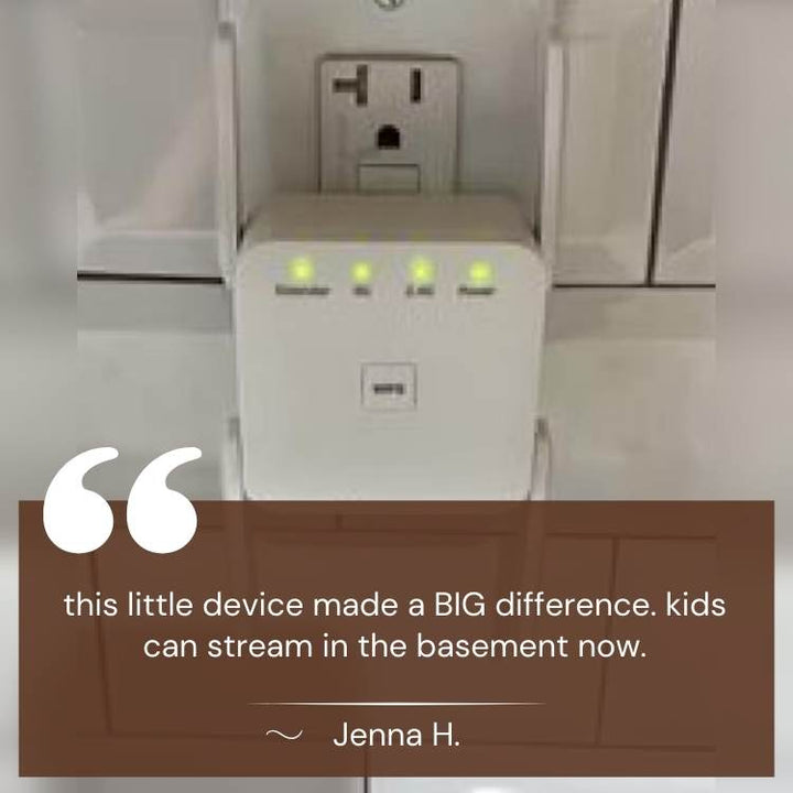 WiFi Range Extender Dual-Band 5GHz/2.4GHz | Up to 1200 Mbps | 4 High-Gain Antennas Extend Signal Through Walls