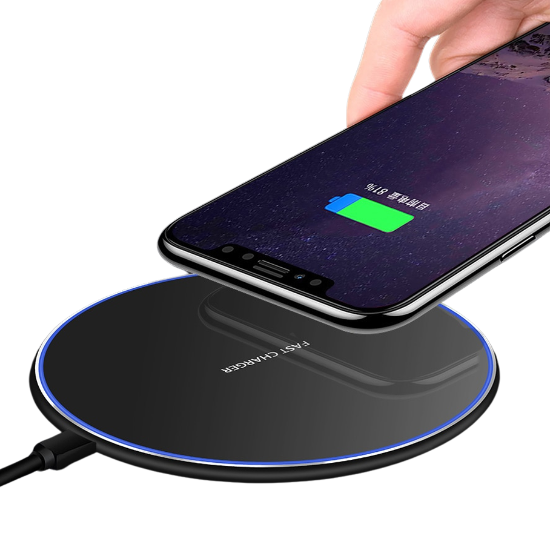 Wireless Charger 30 W Fast Charging Qi-Compatible with LED Status Ring