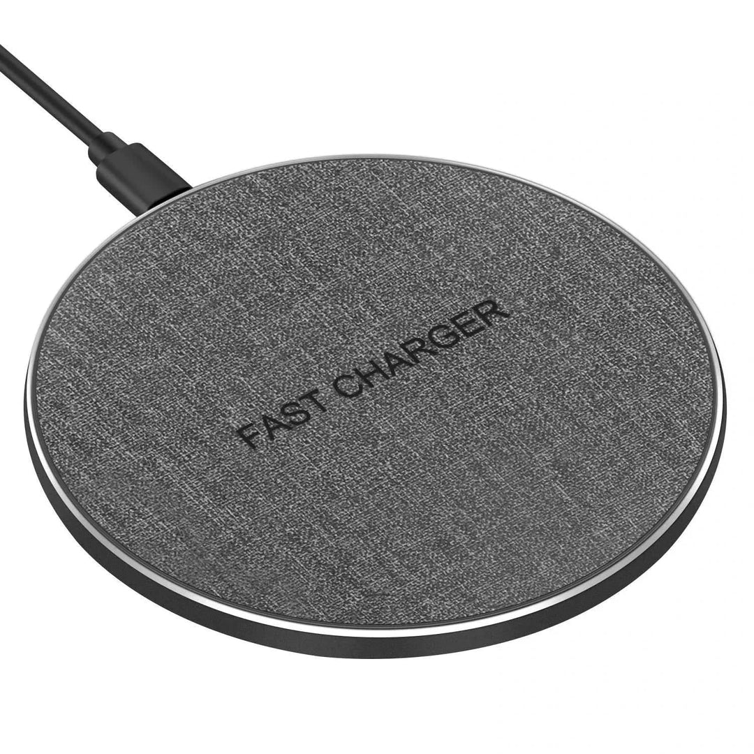 Wireless Charger Station | Slim Round Pad With A Textured Top