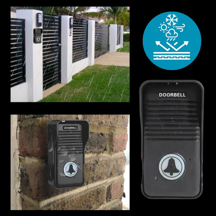 Wireless Intercom Doorbell | Hands-Free Two-Way Audio | Waterproof Design with 304.8m Range &amp; Multi-Unit Ringtones