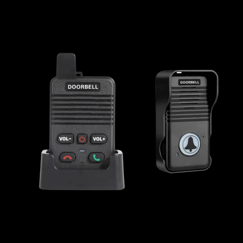 Wireless Intercom Doorbell | Hands-Free Two-Way Audio | Waterproof Design with 304.8m Range &amp; Multi-Unit Ringtones