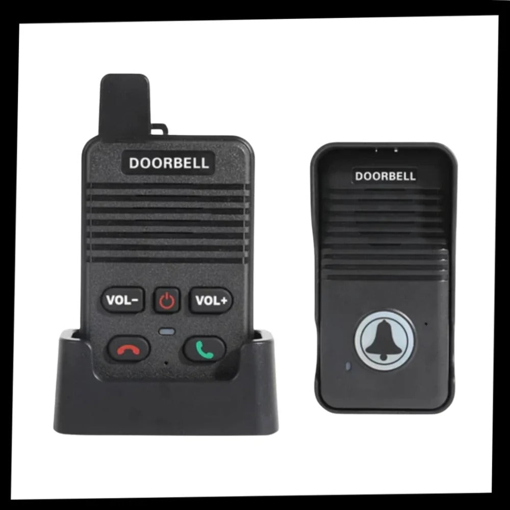 Wireless Intercom Doorbell | Hands-Free Two-Way Audio | Waterproof Design with 304.8m Range &amp; Multi-Unit Ringtones