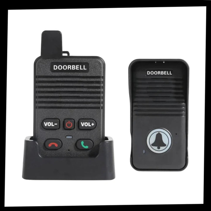 Wireless Intercom Doorbell | Hands-Free Two-Way Audio | Waterproof Design with 304.8m Range &amp; Multi-Unit Ringtones