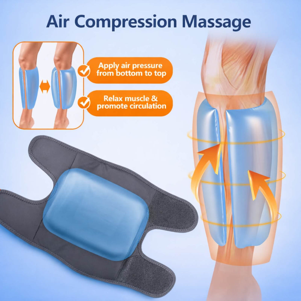 Wireless Leg Massager | Air Compression | 4 Modes & 8 Intensity Levels | Heat | Cordless