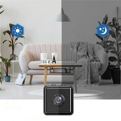 Wireless Mini Security Camera | 1080p Full HD, Night Vision, Motion Detection | Rechargeable Battery, Indoor &amp; Outdoor Use