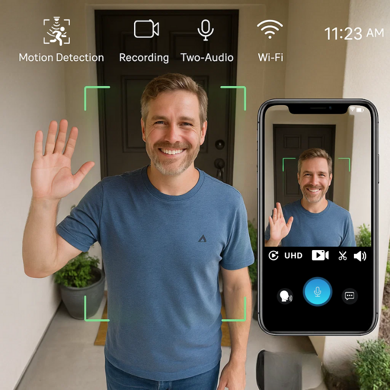 Wireless Smart Video Doorbell | Night Vision And Alerts