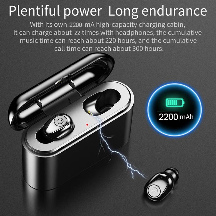 Wireless Sport Earbuds | Bluetooth 5.0, Waterproof &amp; Sweat-Resistant | Portable Charging Case, 4 Hour Playtime, 10m Range