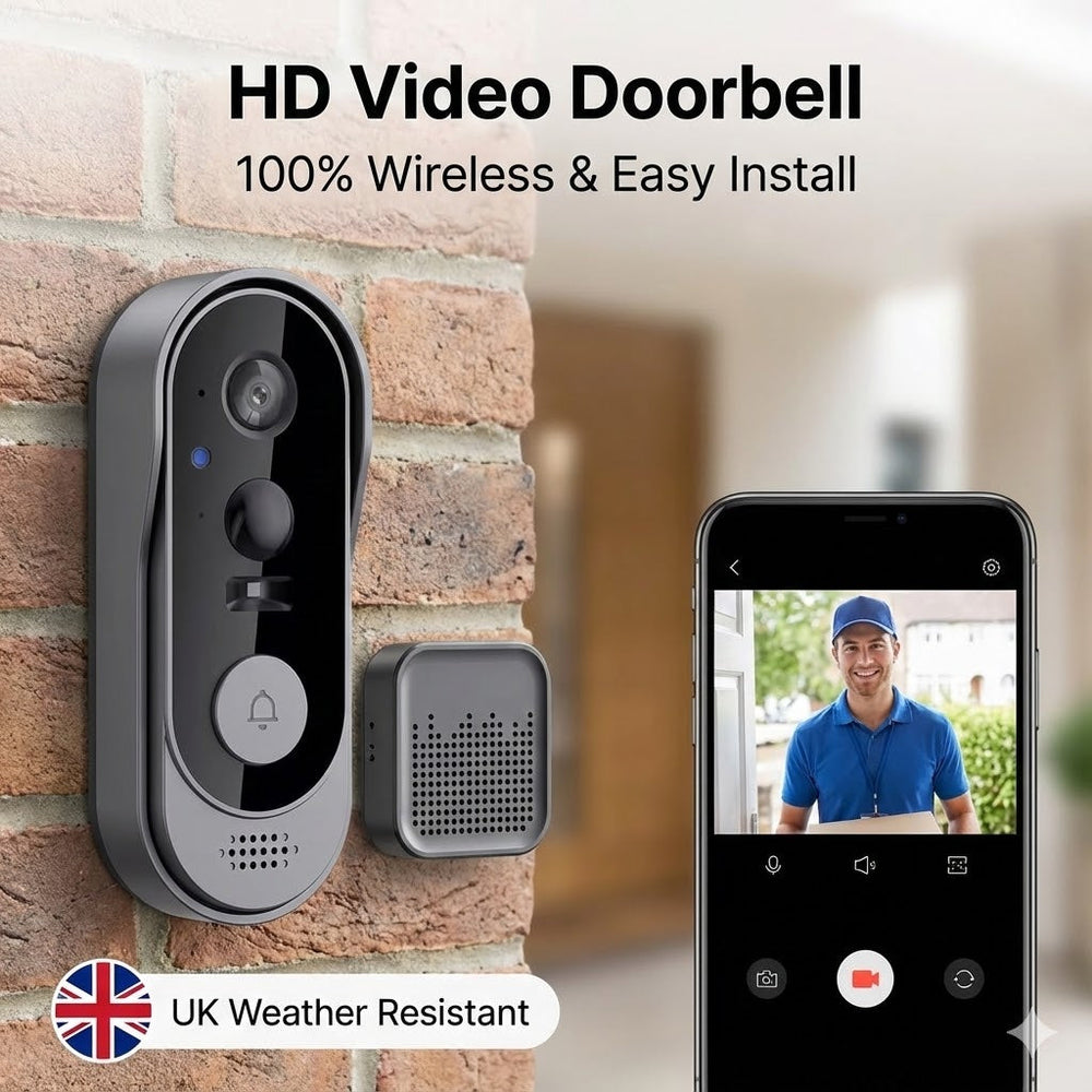 Wireless Video Doorbell | Camera, Motion Sensor And Chime