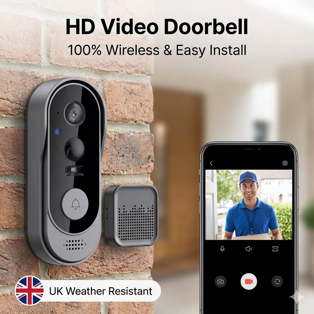 Wireless Video Doorbell | Camera, Motion Sensor And Chime