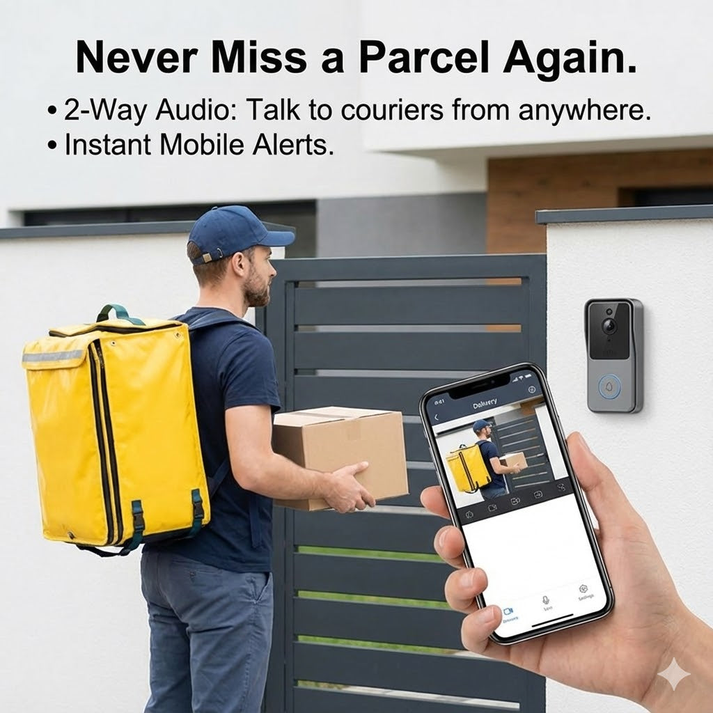 Wireless Video Doorbell | Camera, Motion Sensor And Chime