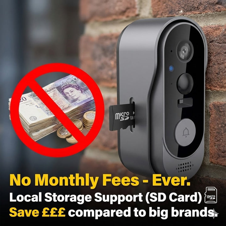 Wireless Video Doorbell | Camera, Motion Sensor And Chime