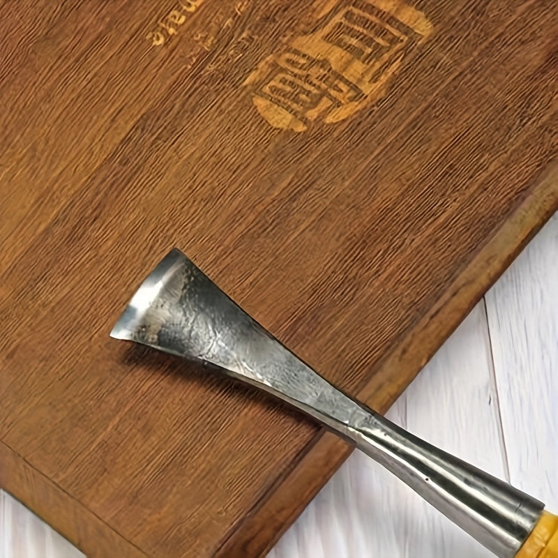 Wood Chisel Set Steel Blades | 3 Blade Widths for Fine to Bold Cuts | Ergonomic Wooden Handles for Precision Woodworking &amp; Shaping