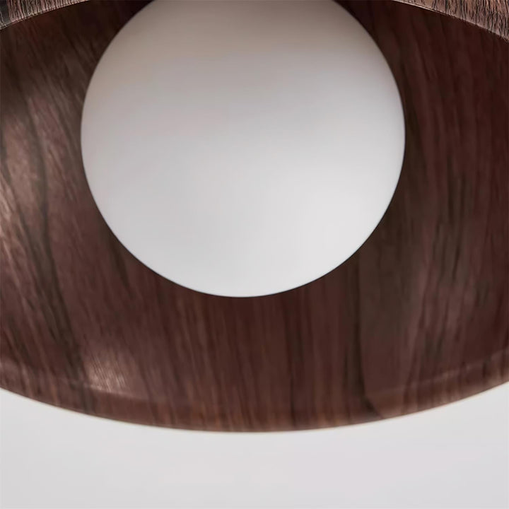 Wooden Ceiling Lamp with Integrated LED | Warm White Glow for Bedrooms, Dining Rooms &amp; Hallways | Surface Mounted 11