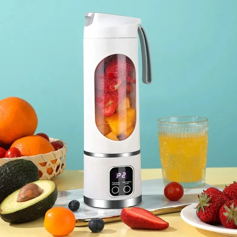 Portable Blender for Smoothies | 8-Blade All-Copper Motor | USB Rechargeable 1500mAh Battery, 450ml Cordless Blender Bottle 7
