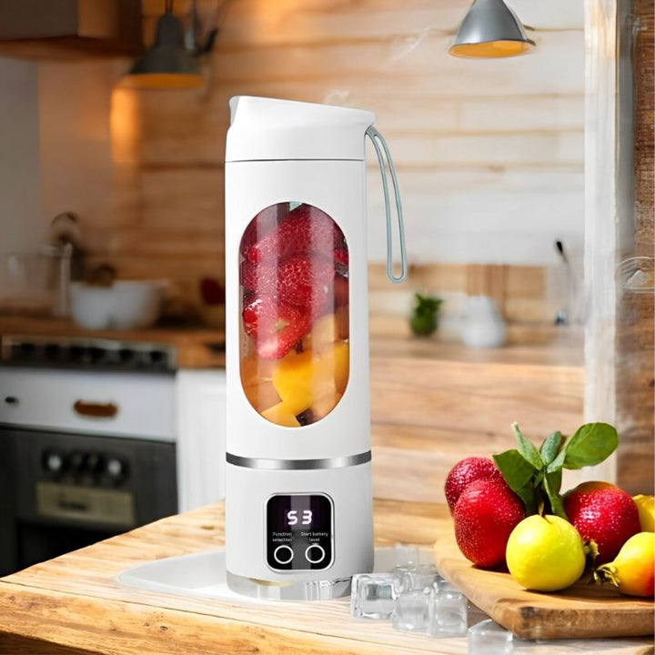 Portable Blender for Smoothies | 8-Blade All-Copper Motor | USB Rechargeable 1500mAh Battery, 450ml Cordless Blender Bottle 1