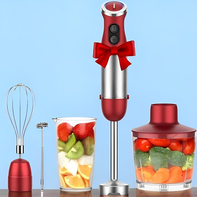 5-in-1 Immersion Handheld Blender Set | 1000W Copper Motor, 12 Speeds + Turbo | Stainless Steel Blades for Smoothies & Soups 1
