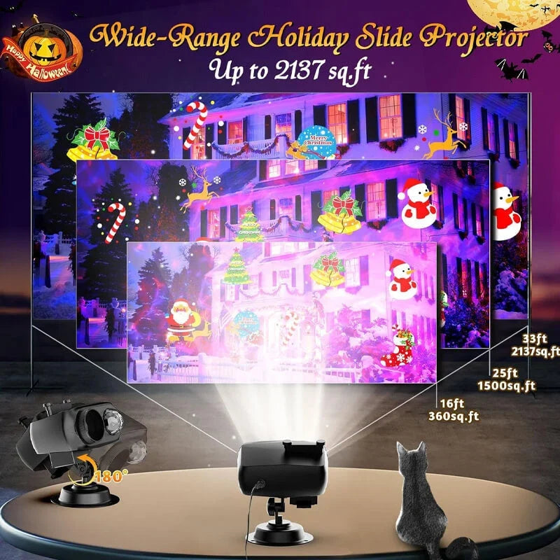 LED Festive Projector Light 16 Patterns Weatherproof 5