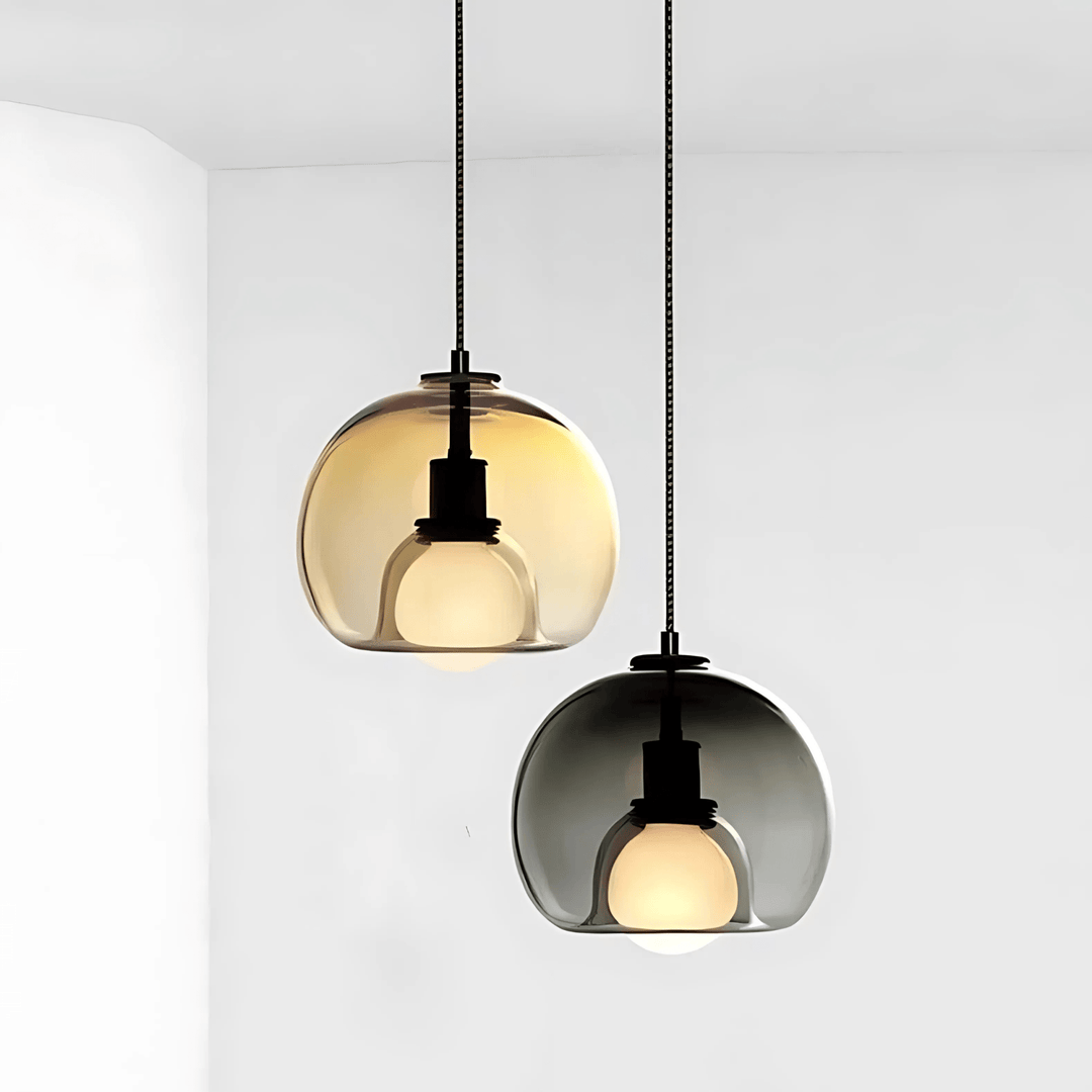 Handblown Glass Pendant Light | Modern Minimalist Ceiling Fixture | Dimmable Ambient Lighting for Kitchens & Lounges 1