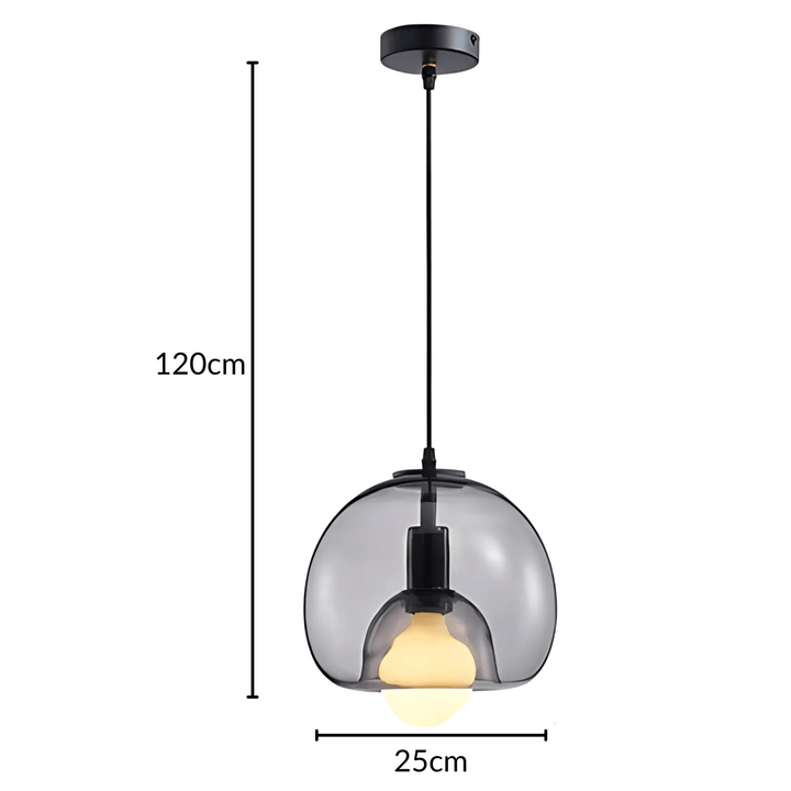 Handblown Glass Pendant Light | Modern Minimalist Ceiling Fixture | Dimmable Ambient Lighting for Kitchens &amp; Lounges 13
