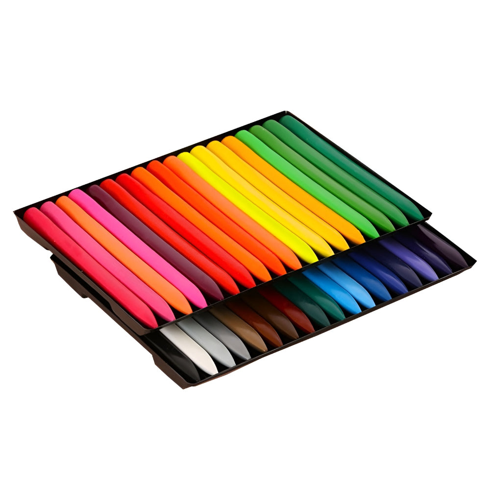 Colouring Crayons 24-Piece Set | Non-Toxic Washable Formula | Easy-Grip Design for Kids&
