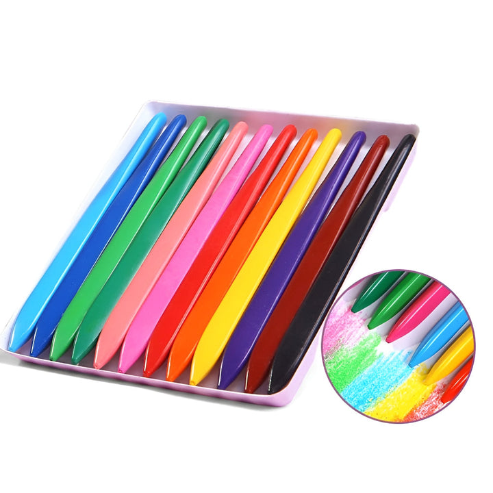 Colouring Crayons 24-Piece Set | Non-Toxic Washable Formula | Easy-Grip Design for Kids&