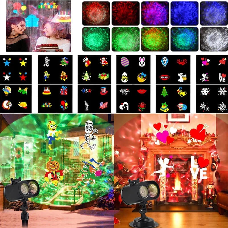 LED Festive Projector Light 16 Patterns Weatherproof 4