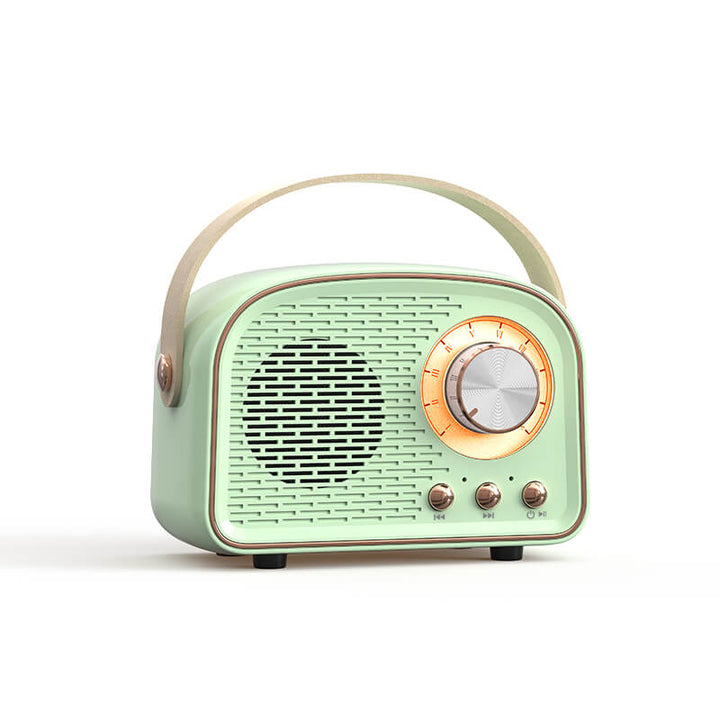 Retro Bluetooth Speaker FM Radio Rechargeable Carry Handle 13
