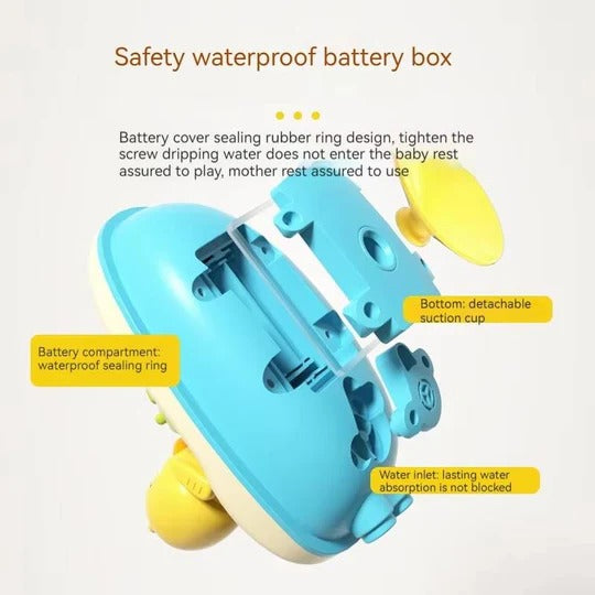 Bath Toy Water Pump Set ABS | Detachable Hose, Multiple Spray Modes | Suction Cup Base for Bath or Sink Play Time 5