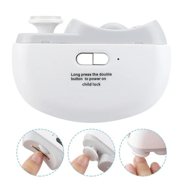 Electric Nail Trimmer with Grinding Head | Low-Noise Motor, Built-In LED Light | Rechargeable, Smooth Finish for All Ages 2