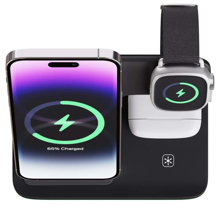 3-in-1 Wireless Charging Dock | Charges iPhone, Apple Watch and AirPods Together | Single Cable Wall Power Connection 7