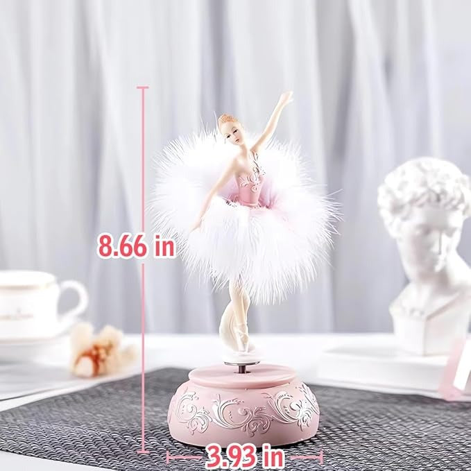 Rotating Ballerina Music Box | Spinning Figure with Classical Melody | Collectible Keepsake Décor for Shelf or Dresser 5