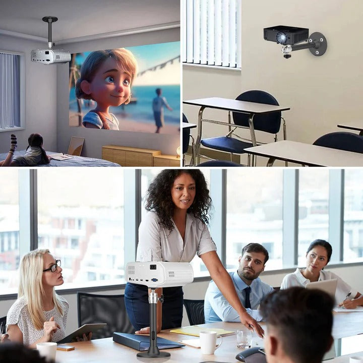 Projector Ceiling Mount Aluminium Alloy | Universal Fit with 360-Degree Rotation | Ceiling, Wall and Floor Install 3