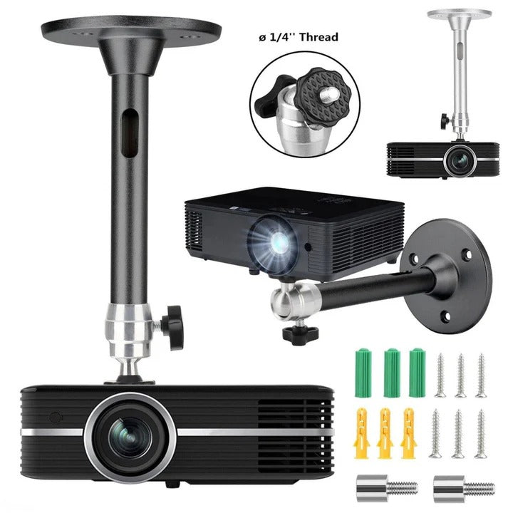 Projector Ceiling Mount Aluminium Alloy | Universal Fit with 360-Degree Rotation | Ceiling, Wall and Floor Install 6