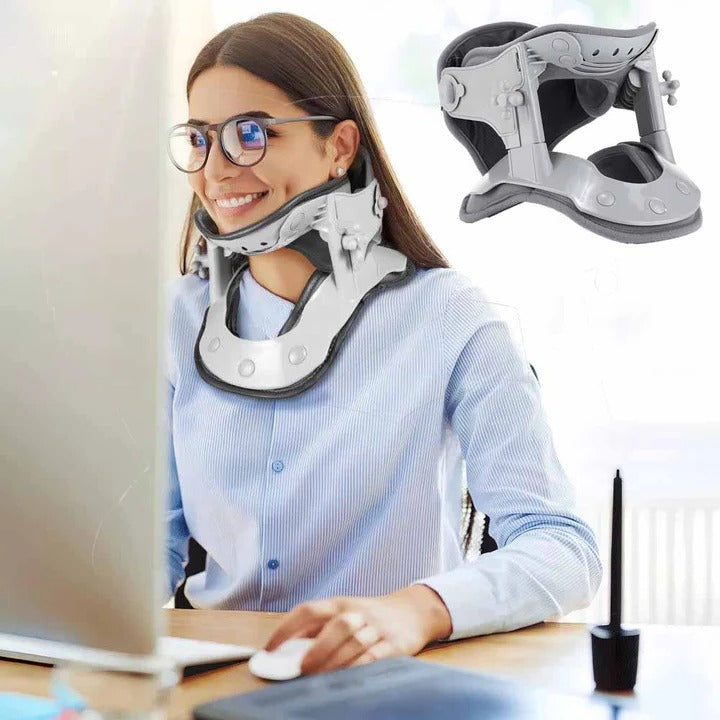 Neck Stretcher Pillow with Heat | Adjustable Cervical Traction Device | 3 Heat Levels, 5 Height Settings for Relaxation 2