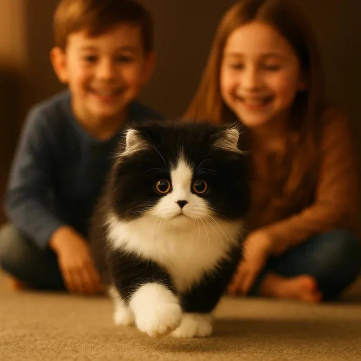 Lifelike Plush Cat Figure | Hand Crafted Soft Texture Decor | Low Maintenance Indoor Pet Alternative for Any Room 1