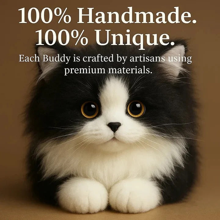 Lifelike Plush Cat Figure | Hand Crafted Soft Texture Decor | Low Maintenance Indoor Pet Alternative for Any Room 2