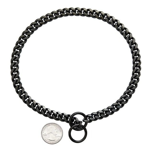 Stainless Steel Chain Dog Collar | Solid Cuban Link Construction | Rust-Resistant, Chew-Proof, Secure Clasp Design 3
