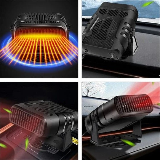 12V Portable Car Heater | 360° Rotatable Dual-Mode Heating &amp; Cooling | Fast Defrost Windscreen Fan for Cars, SUVs &amp; RVs 5