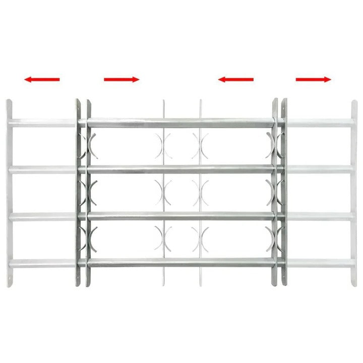 Adjustable Window Safety Grille Powder-Coated Steel | 3 Crossbars, Telescopic Fit | Drill-Free Installation, No Tools Required 3