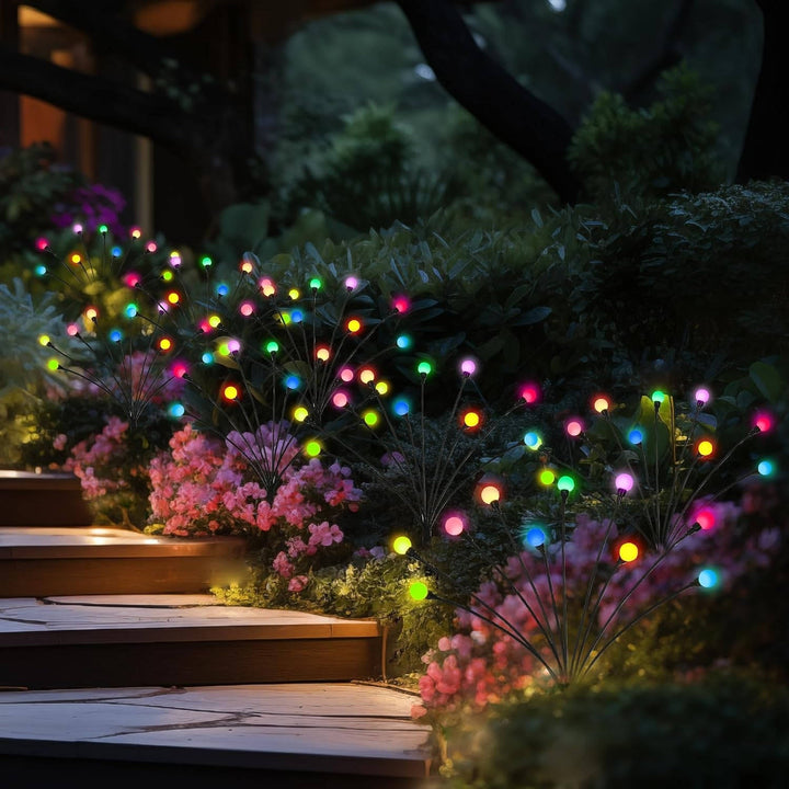 Solar Halloween Lights 4 Pack | 40 Green LEDs with Stainless Steel Ground Stakes | IP65 Waterproof Solar Powered 3