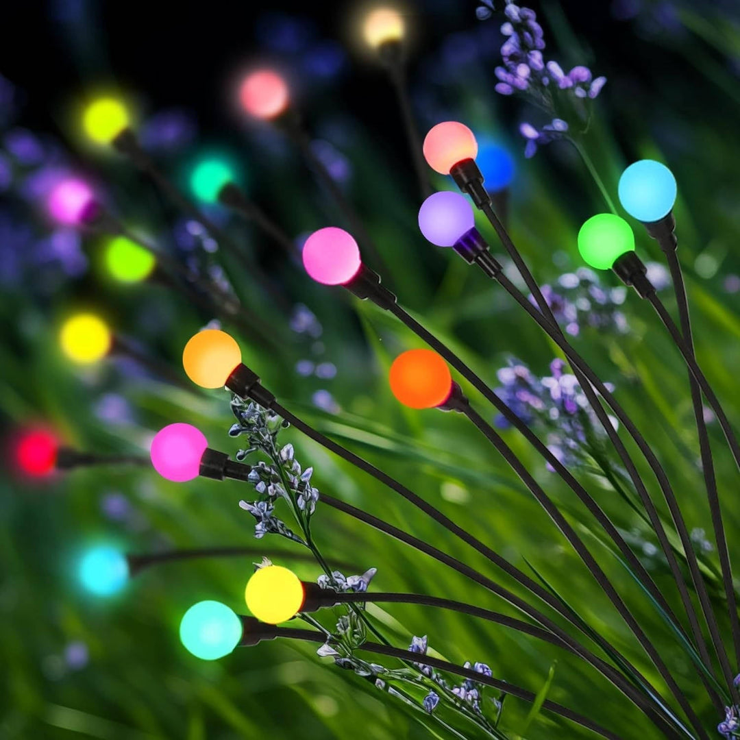 Solar Halloween Lights 4 Pack | 40 Green LEDs with Stainless Steel Ground Stakes | IP65 Waterproof Solar Powered 1