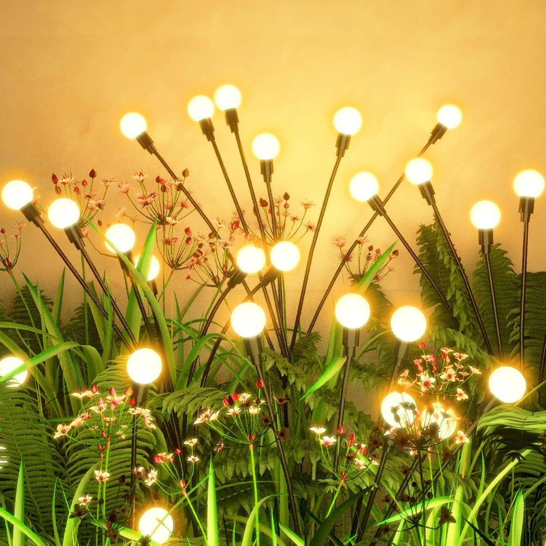 Solar Halloween Lights 4 Pack | 40 Green LEDs with Stainless Steel Ground Stakes | IP65 Waterproof Solar Powered 8