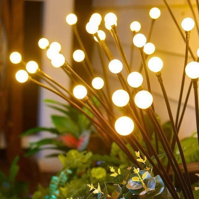 Solar Halloween Lights 4 Pack | 40 Green LEDs with Stainless Steel Ground Stakes | IP65 Waterproof Solar Powered 6